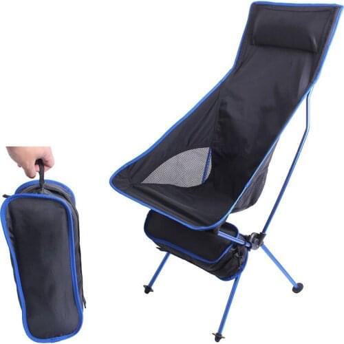 Outdoor Camping Ultralight Folding Chair Travel Chair Fishing BBQ Hiking Strong High Load 150kg Beach Oxford Cloth Fishing Chair