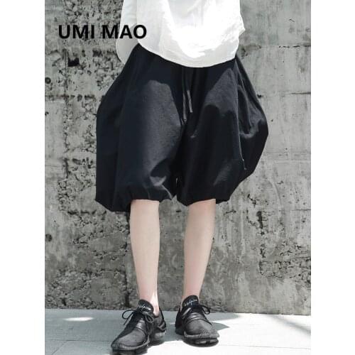 UMI MAO 2021 Summer Yamamoto Dark Wind New Personality Japanese Loose Five-point Bloomers Middle Pants Pantalon Femme