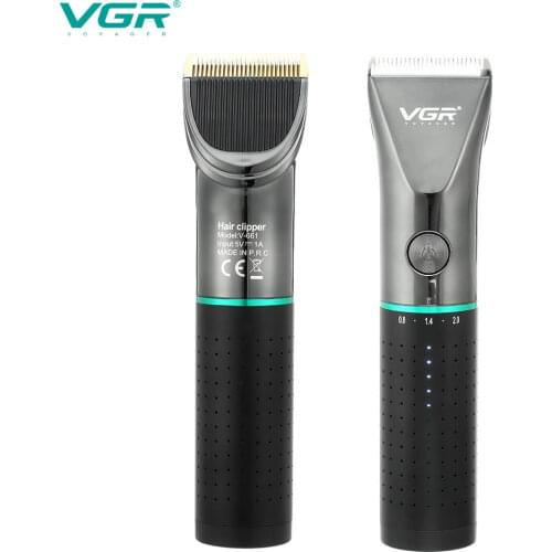 VGR 286 Hair Clipper Professional Rechargeable Personal Care Ceramic LCD Digital USB Men Razor Haircut Barber Machine VGR V286
