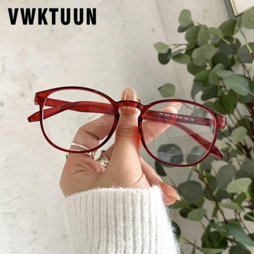 VWKTUUN TR90 Vintage Glasses Frames Women Men Glasses Oval Anti Blue Light Ray Eyeglasses Frames Men Women Eye Glasses Frame