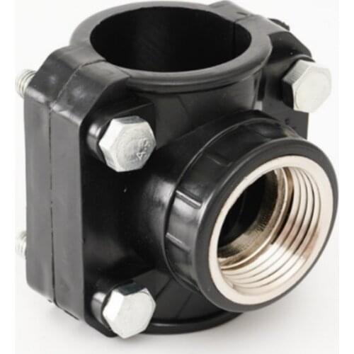 Clamp Saddle Drain Valve 25-50mm Drain Waste Water Pipe Clamp Saddle Valve Clips 1/2, 3/4 OD Hose Quick Connection Pipe Fittings