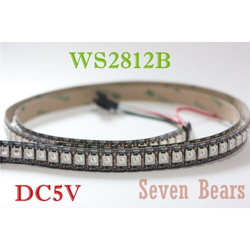1m 144leds WS2812B 144 LEDs/M 5050 RGB Chip WS2811 IC Digital 5V LED Strip Light non-Waterproof
