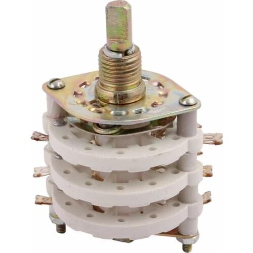 1PCS 3 Deck 6mm Shaft Band Channel Rotary Switch Selecter 3P6T/3P11T/3P8T