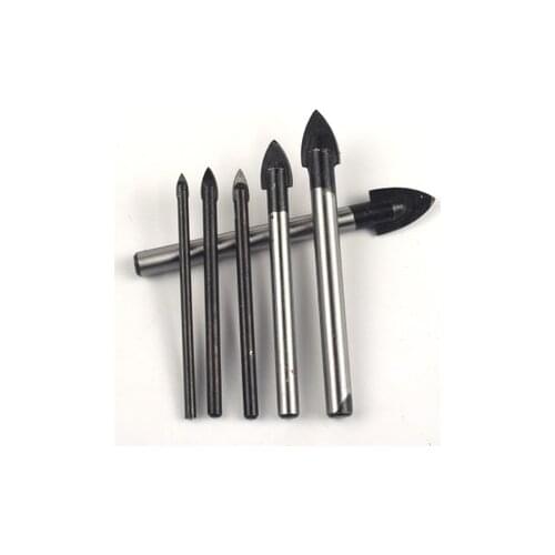 3/4/5/6/8/10/12mm Carbide Glass Tile Wood Concrete Hand Drill Triangle Alloy Twist Drill Hole 1PCS