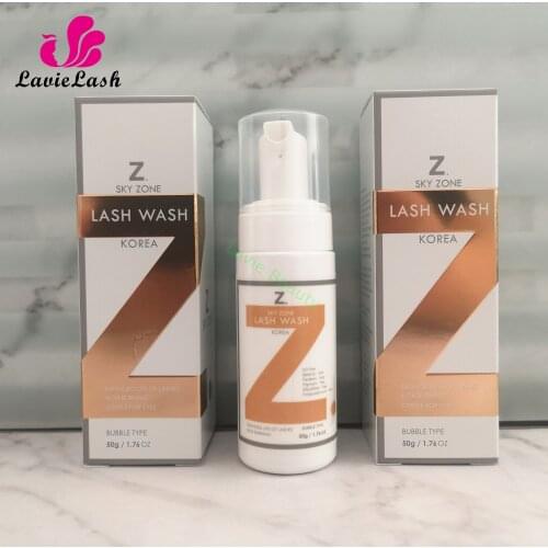 1pcs original Korea Eyelash Extensions Foam Sky Zone Lash Wash 50g Eyelash Cleaner Shampoo False eyelash cleaning Foam tool