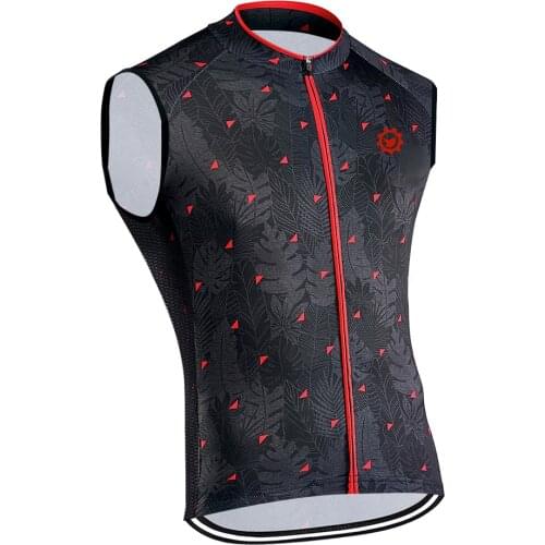 2020 Cycling Jersey Men Summer Sleeveless Vest Cycle Clothing MTB Road Bike Riding Wear Breathable Sport Bike Shirt