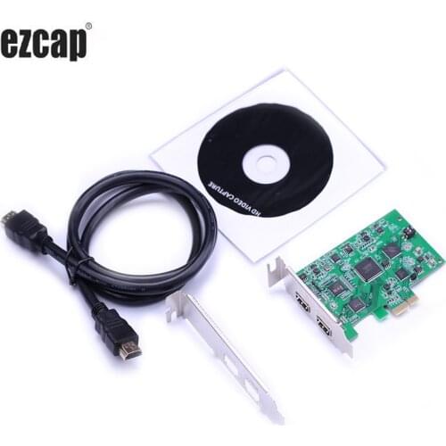 4K HDMI PCIE Video Capture Card HD Video Recording box 1080p 60pfs PCI Express Card Game Live Broadcast Streaming + HDMI Cable
