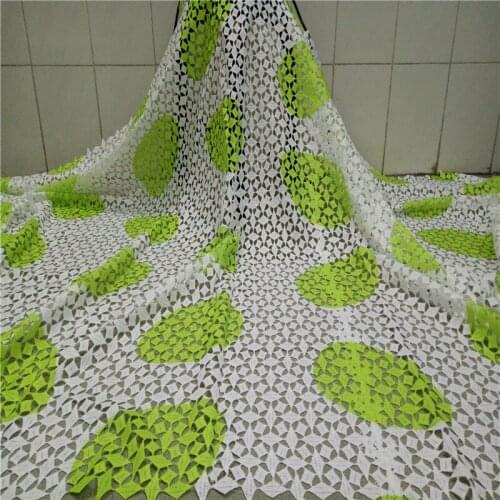 African Lace Fabric High Quality lace Milk Silk Lace Holes Water Soluble Guipure Cord Laces For Party dress kc19-71