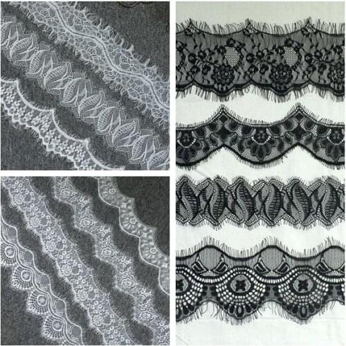 9meter Thin eyelashes lace mesh clothing collar sleeve skirt skirt decoration wide lace fabric diy accessories