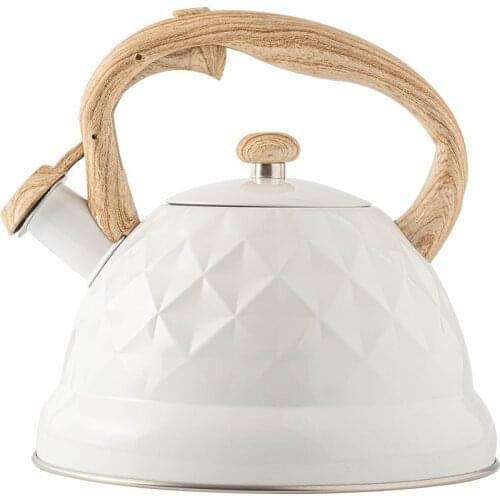 White whistling kettle stainless steel whistling kettle new whistling kettle brewing teapot milk washing kitchenware 3.5L kettle