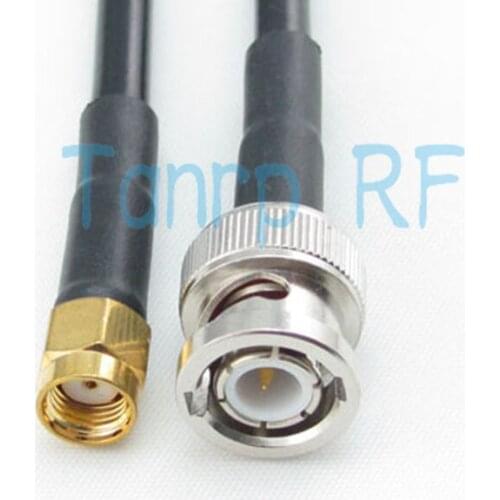 Free shipping! 200CM RF connector Pigtail coaxial jumper cable 2M RG58 extension cable BNC male to RP SMA male plug 6FEET