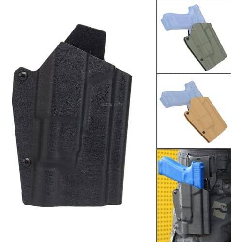 Shooting Gun Holster Tactical Hunting Army Airsoft Paintball Pistol Holsters Pouch Case for GLOCK 17-19/19X/45 X300 Flashlight