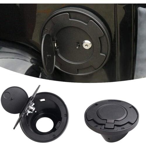 Gas Tank Cap Cover Fuel Tank Cover 4-Door 2-Door Fit for 2007-2018 Jeep Wrangler JK With Lock