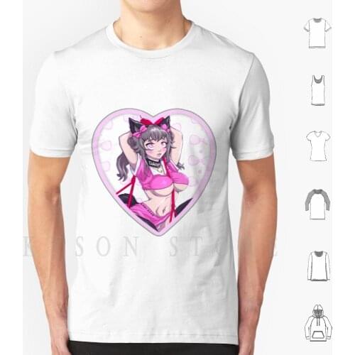 Neko Shibari T Shirt Cotton Men Diy Print Neko Shibari Cat Catgirl Rope Ropeplay Bondage Pink Hearts Heart Eye Aheago