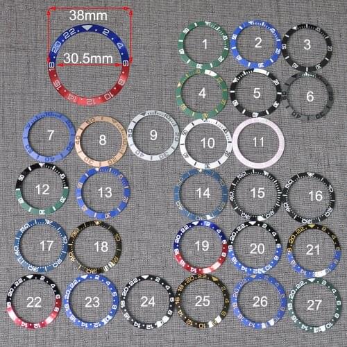 38mm Watch Ring Ceramic Bezel Insert Ring for GMT Watch 40mm Casing Watch Accessories Inner diameter 30.5mm
