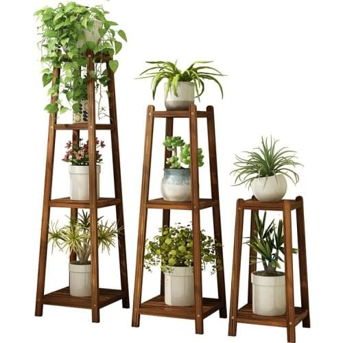 Room And Foreign Balcony Storage Anticorrosive Solid Wood Green Luo A Living Room Flower Stand Single Pelvic Shelf Household