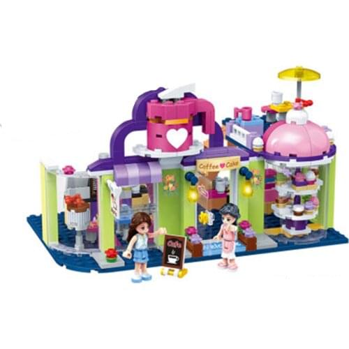 Building blocks toy modern girl series princess castle villa childrens gift Macaroon color series girls like to plug the block