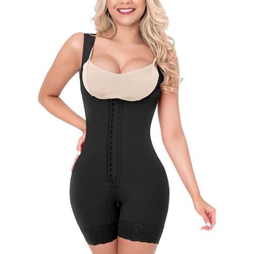 WomenS Bodyshaper Corset Lace Butt Lifter Hook And Eye Closure Open Bust Tummy Control Adjustable Wide Shoulder Strap