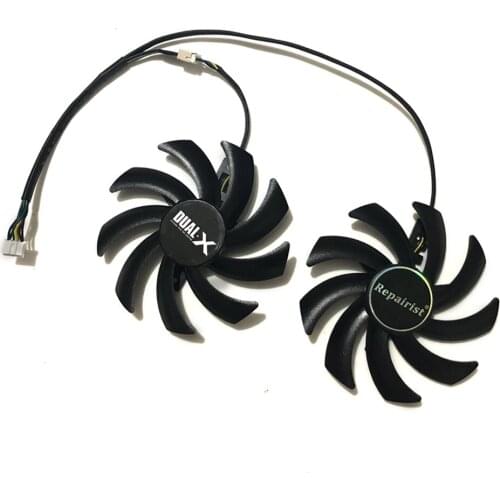 2Pcs/Set 85MM FD7010H12S GPU VGA Card Cooler Fan For Powercolor AXRX5600 XT 6GBD6-3DH RX6700XT 12GBD6-3DH Card As Replacement
