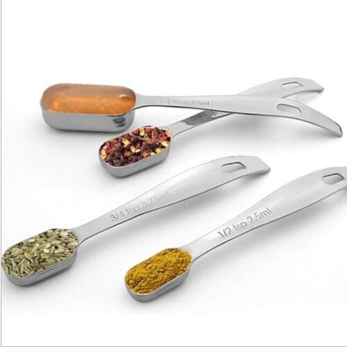 Stainless Steel Measuring Cup Measuring Spoons Metal Spoon Set Teaspoons Tools Pastry Utensils Kitchen Helper Baking Accessories