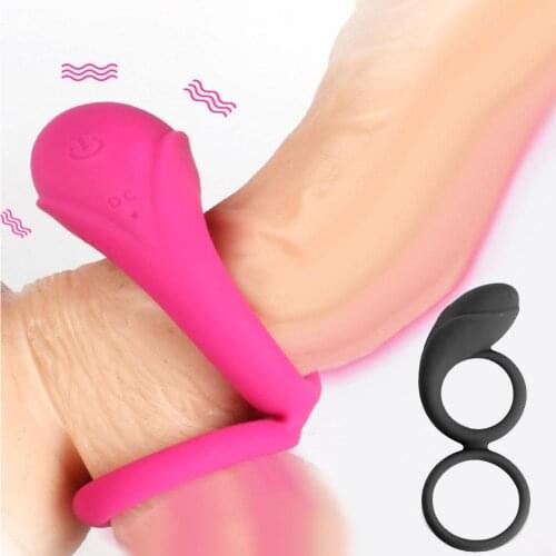 Soft 8 Shape Vibrating Penis Lock Delay Ejaculation Cock Ring Adults Sex Toys for man safe reliable and top-grade sex toy