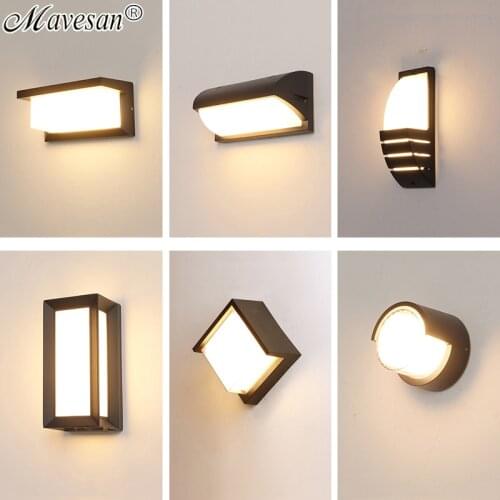 New IP66 LED Wall Waterproof Lamp For Porch Bathroom Alley Bar Indoor&Outdoor Home Surface Mounted Aluminum Sconce For AC90-260V