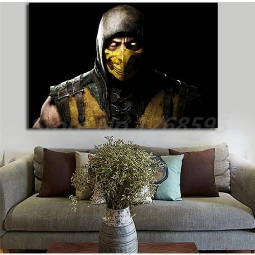 Mortal Kombat X Scorpion Cover HD Wall Art Canvas Poster and Print Canvas Painting Decorative Picture For Living Room Home Decor