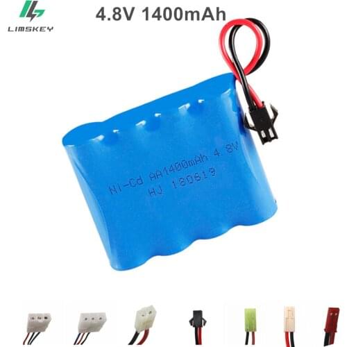 4.8v rechargeable battery 1400mah ni-cd battery nicd AA 4.8v pack 4.8v 1400mah batteries not nimh for cars 4.8v RC boat
