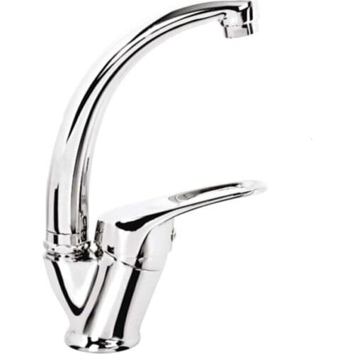 Single Handle Armature Mix Swan Bathroom Sink Faucet, Cold/Hot Mixer Sink Tap