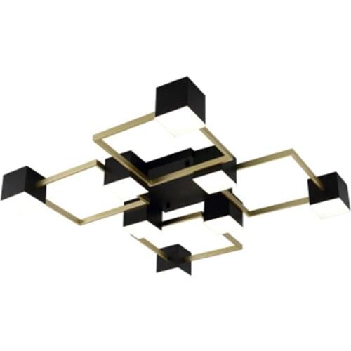 Modern minimalist Black plus Golden LED ceiling light Acrylic Luxury living room lamps bedroom restaurant home deco luminaires