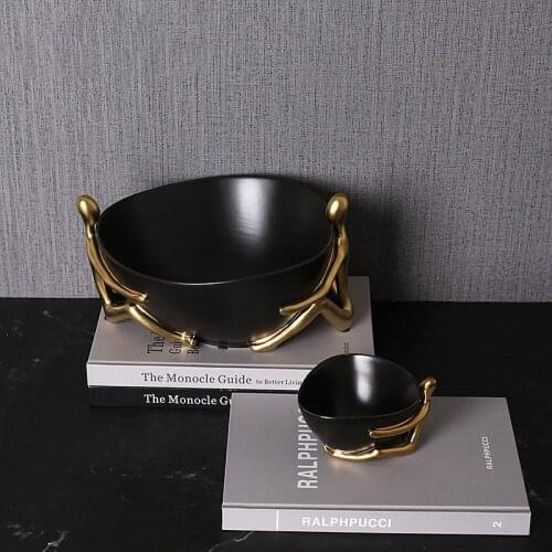 Modern simple ceramic villain fruit bowl snack tray kitchen dining table storage debris tray home decoration crafts ornaments