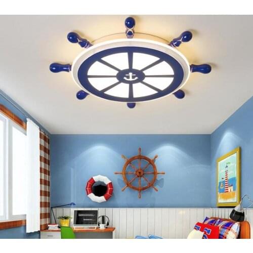 Surface mounted children room led sailor light Study reading Light Home office Novelty Blue Led Ceiling Lights bedroom Lamparas