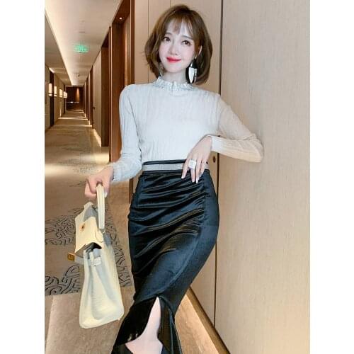 Temperament iron collar stripe drill jacquard knitting cultivate ones morality render unlined upper garment High Quality