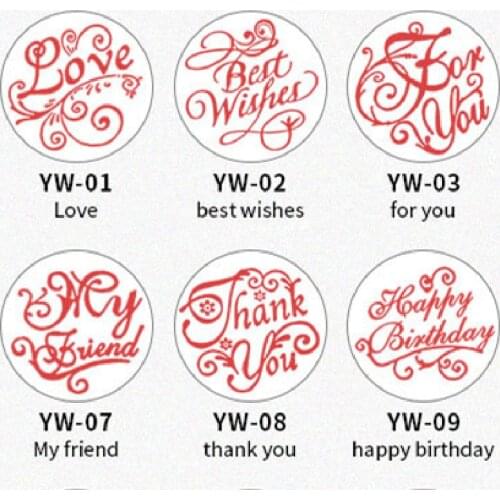 English bless Wax Seal Stamps Retro25 mm Happy Birthday Antique Wooden Sealing Scrapbooking Craft Wedding Decorative Invitation