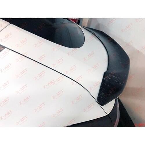 Z-ART for Tesla model 3 forged carbon fiber rear spoiler Tesla 3 carbon rear boot spoiler for Model3 carbon fiber rear wing