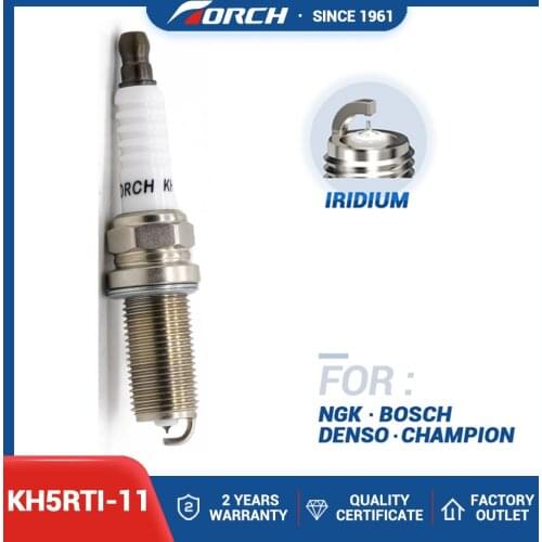 1PCS TORCH Spark Plugs KH5RTI-11 Iridium Candles Replacement For Champion REC10PYC4 Denso I43 Eyquem RFN52HZ3A Denso IKH16TT
