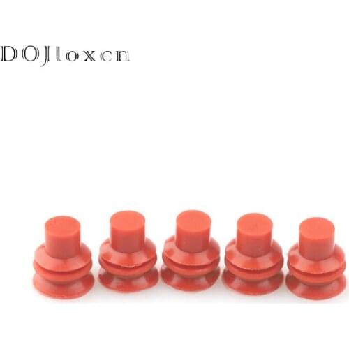 100 Pcs Waterproof Automotive Cable Connector Solid Rubber Seal Red Super Sealed Wire Seals
