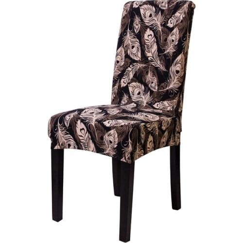 2pc New Chair Covers Spandex Brown Sliver Elastic Chair Covers American Style Covers For Chairs Wedding Home Dinner Restaurant