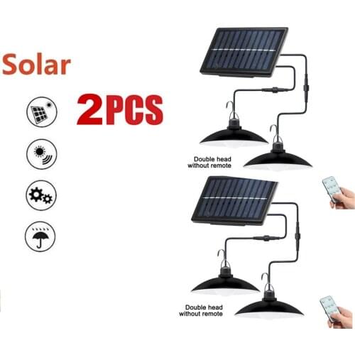 2pcs Retro Lampshade Solar Pendant Lights Outdoor Hanging Shed Solar Lamp Barn LED Waterproof Outdoor Night Lighting 3/6M cable