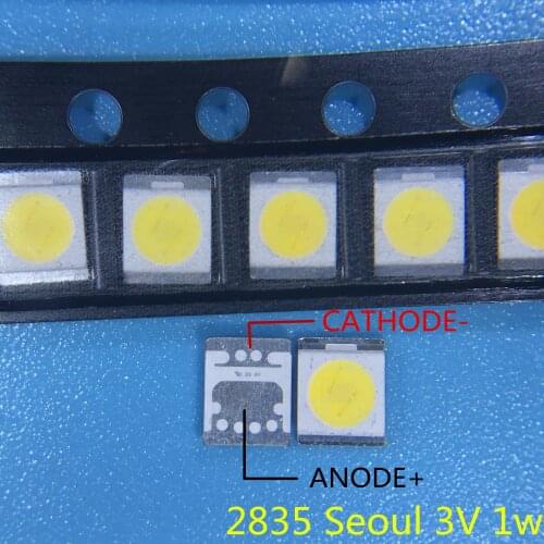 200pcs SEOUL High Power LED LED Backlight 1210 3528 2835 1W 100LM Cool white SBWVT120E LCD Backlight for TV TV Application