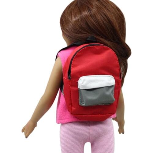 2020 New Doll Double Straps Backpack Cute Mini Doll Schoolbag For 18 inch My Life Our Generation Girl Doll