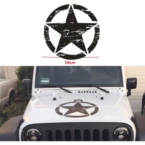 50cm Classic 5 STAR Car Sticker For Cars Side Truck Window auto Door Vinyl Decal