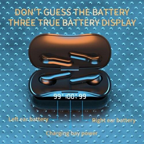 Bluetooth 5.1 Wireless Earphone set Waterproof and Sweatproof Stereo Earbuds in Ear Built in Mic Deadset For Sport