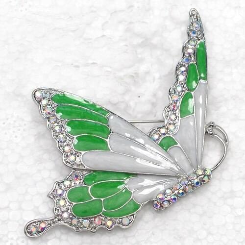 Rhinestone Enamel brooch Butterfly Pin brooches C2038 F