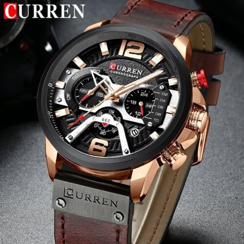 CURREN Relogio Masculino Sport Watch Men Top Brand Luxury Quartz Mens Chronograph Date Military Wrist Watches Waterproof 8329