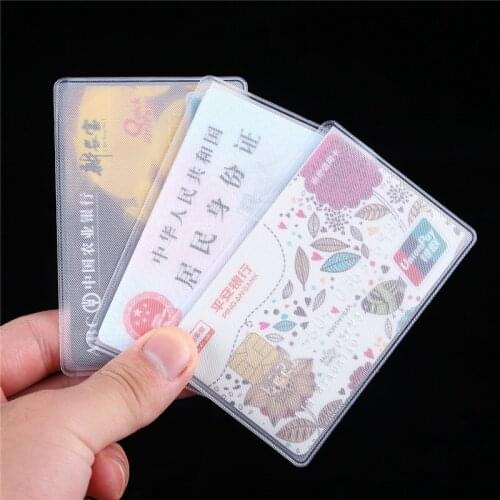 10 Pcs/Set Transparent Credit Card Cover Holder Waterproof PVC Readable Men Womens Protect Bank Business ID Card Pouch Case