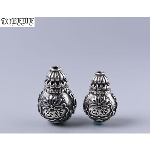 Handmade 925 Silver Three-way Bead Tibetan Malas Guru Buddhist Prayer Beads Guru Bead