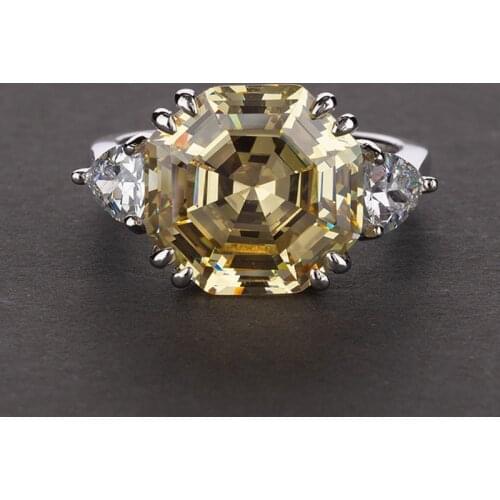 HIBRIDE High Quality Diamond Wedding Rings for Women Bridal 100% S925 Silver Sparking Ring Engagement Party Fine Jewelry R-276