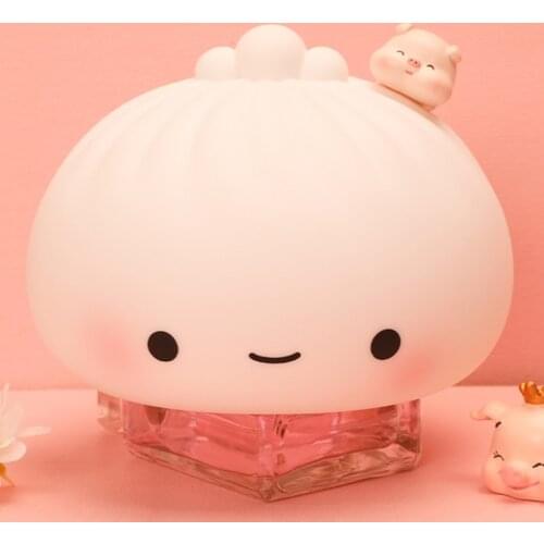 Rechargeable Multi-Color Buns Pat LED Night Lights for Baby Sleeping Accompany Light Bedroom Bedside Lamp Home Decor