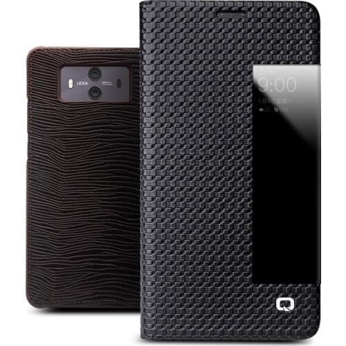 QIALINO Pure Handmade Genuine Leather Case for HUAWEI Mate 10 with Smart Sleep & Wake Function Cover for Huawei Ascend Mate 10